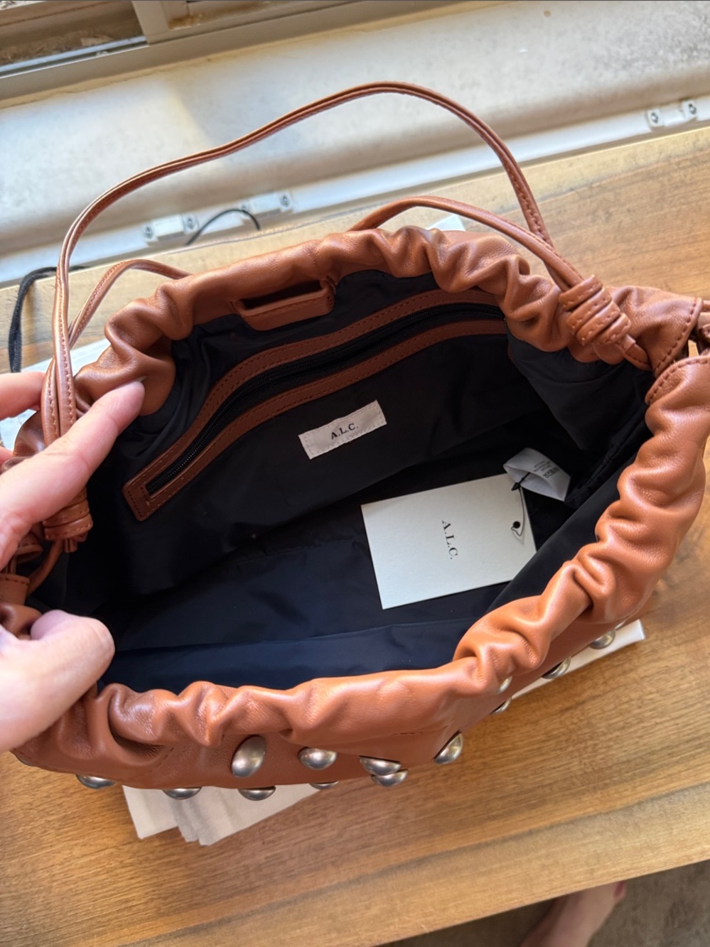 A.L.C Arlo Studded Bag in Brown - NWT - Picture 5 of 8